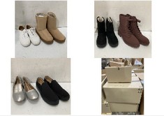 PALLET OF ASSORTED FOOTWEAR TO INCLUDE WOMENS COMBAT BOOT WITH ELASTIC GUSSET & CHUNKY OUTSOLE OXBLOOD - SIZE 11