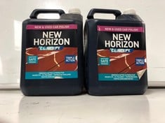 2 X NEW HORIZON CONCEPT TRIPLE ACTION SUPERIOR WAX CAR POLISH 5L(COLLECTION ONLY)