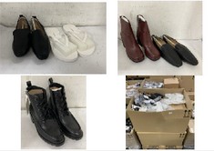 PALLET OF ASSORTED FOOTWEAR TO INCLUDE WOMENS SQUARE TOE SOFT LOAFER BLACK PU - SIZE 4.5