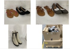 PALLET OF ASSORTED FOOTWEAR TO INCLUDE WOMENS KNIT BALLET FLAT BLACK - SIZE 4