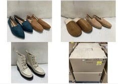 APPROX 83 X ASSORTED FOOTWEAR TO INCLUDE WOMENS LOAFER FLAT DARK TURQUOISE - SIZE 10