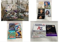 CAGE OF ASSORTED BOOKS TO INCLUDE BECOMING MICHELLE OBAMA (CAGE NOT INCLUDED)