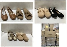 PALLET OF ASSORTED FOOTWEAR TO INCLUDE WOMENS TWIST SLIDE SANDAL LIGHT BEIGE - SIZE 4