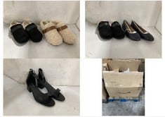 APPROX 45 X ASSORTED FOOTWEAR TO INCLUDE WOMENS SHEARLING MULE BLACK SUEDE - SIZE 5