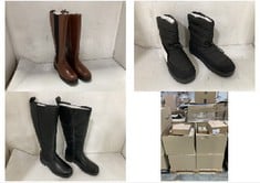 APPROX 52 X ASSORTED FOOTWEAR TO INCLUDE WOMENS PULL ON PUFFER BOOTS BLACK - SIZE 7.5