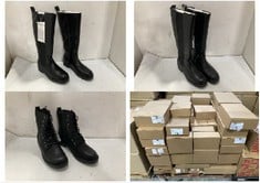 APPROX 96 X ASSORTED FOOTWEAR TO INCLUDE WOMENS TALL GUSSET BOOTS BLACK - SIZE 6.5