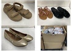 APPROX 99 X ASSORTED FOOTWEAR TO INCLUDE WOMENS CASUAL STRAPPY SANDALS DUSTY ROSE - SIZE 8