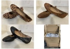 PALLET OF ASSORTED FOOTWEAR TO INCLUDE WOMENS BALLET FLAT LEOPARD - SIZE 7