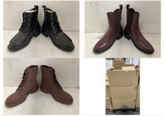 PALLET OF ASSORTED FOOTWEAR TO INCLUDE WOMENS MOC TOE BOOT BLACK - SIZE 3.5