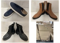 PALLET OF ASSORTED FOOTWEAR TO INCLUDE WOMENS LACE UP BASIC SNEAKER NAVY - SIZE 10