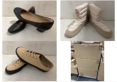 PALLET OF ASSORTED FOOTWEAR TO INCLUDE WOMENS LACE UP BASIC SNEAKER KHAKI TAN - SIZE 8