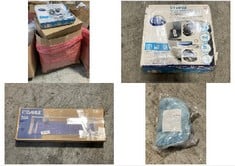 PALLET OF ASSORTED ITEMS TO INCLUDE HAIER UNIVERSAL STACKING KIT WITH SLIDING SHELF FOR WASHING MACHINES AND TUMBLE DRYERS