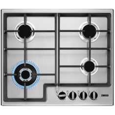 ZANUSSI 4 BURNER GAS HOB 60CM - MODEL NO. ZGNN645X - RRP £239