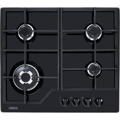 ZANUSSI SERIES 60 4 ZONE 60CM GAS HOB - MODEL NO. ZGGN645K - RRP £339