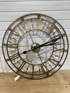 GOLD IRON SKELETON CLOCK RRP: £108