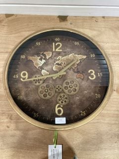 LESSER & PAVEY GOLD COLOUR COG CLOCK RRP: £111