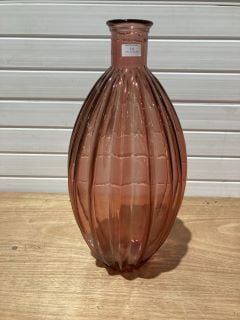 SAFFRON COLOURED BALLOON GLASS VASE