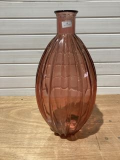 SAFFRON COLOURED BALLOON GLASS VASE