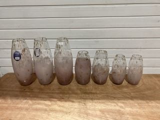 7 X LESSER & VASEY CANDY FLOSS VASES