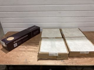 4 X BOXES OF ASSORTED AMTICO SPACIA FLOORING TO INCLUDE WOODPECKER BRECON HERRINGBONE FLOORING