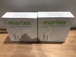 2 X MARTEX HEALTH AND WELLNESS 4.5KG WEIGHTED BLANKET - RRP £98