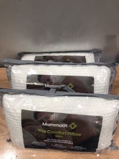 3 X MAMMOTH MICRO FRESH COMFORT PILLOW SLIM RRP - £226.00