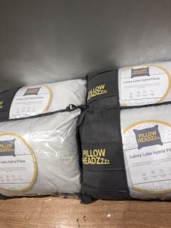 4 X PILLOW HEADZZZZ LUXURY LATEX HYBRID PILLOW RRP - £279.96