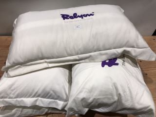 5 X RELYON WHITE PILLOWS