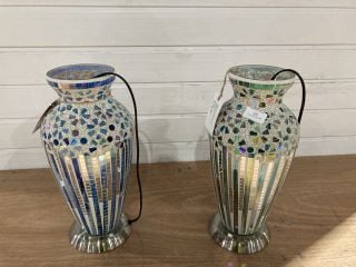 2 X MOSAIC ART DECO LAMPS