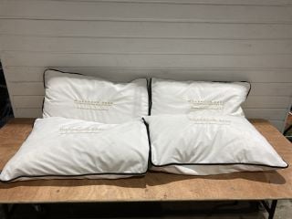 4 X MILLBROOK SUADE STYLE PILLOW CASES AND PILLOWS