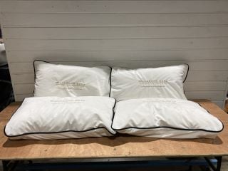 4 X MILLBROOK SUADE STYLE PILLOW CASES AND PILLOWS