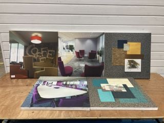 5 X ASSORTED DECROTIVE WORKPLACE WALL ART CANVASES