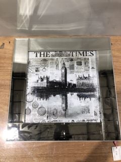 THE TIMES LONDON NEWSPAPER WALL ART IN MIRRORED FRAME RRP: £91