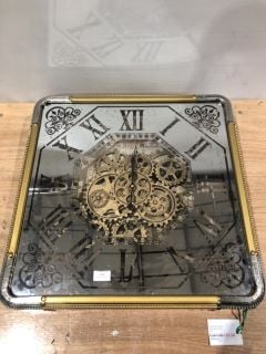 MINISTER GIFTWARE 60CM SQUARE EXPOSED GEARS CLOCK RRP: £163