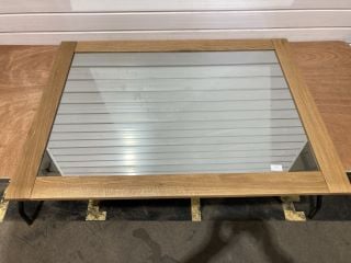 LARGE MIRROR WITH WOODEN OAK EDGING