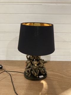 FEBLAND 5 WISE MONKEYS LAMP AND SHADE RRP: £164