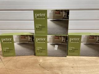 4 X PETER GREEN CARING FOR CARPETS AND RUGS KIT