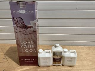 WOODPECKER CLEANING KIT FOR OILED WOOD FLOORS TO INCLUDE 2 X AMTICO FLOOR STRIPPPER AND WOODPECKER CLEANING LIQUID FOR OILED FLOORS