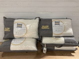 2 X PILLOW HEADZZZZ LUXURY HYBRID MEMORY FOAM PILLOW AND 3 X PILLOW HEADZZZZ MULTI HEIGHT CONTOUR MEMORYFOAM PILLOW