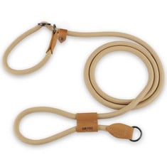 25 X WOLFONE ADJUSTABLE HANDLE HANDS FREE SLIP LEAD DOG LEAD?STRONG DURABLE ROPE DOG LEAD?COMFORTABLE LIGHTWEIGHT LOOP LEAD FOR LARGE MEDIUM SMALL DOGS 3M SAND - TOTAL RRP £167: LOCATION - B RACK