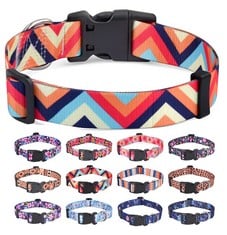 QUANTITY OF HDMI DOG COLLAR FOR SMALL DOGS, SOFT COMFY PET COLLAR FOR SMALL MEDIUM LARGE DOGS, GEOMETRY PATTERN FOR BOY GIRL PUPPY DOGS(SYMBOL,S) - TOTAL RRP £348: LOCATION - A RACK