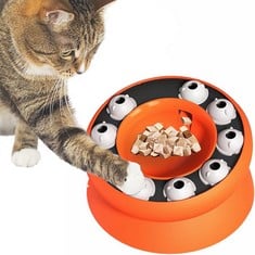 10 X CAT INTERACTIVE PUZZLE FEEDER,PET SLOW FEEDER BOWL,TREAT MAZE TOY,PUPPY TREAT DISPENSING TRAINING TOY FUNNY FEEDING FOR CATS/SMALL DOG NECK PROTECTION - TOTAL RRP £83: LOCATION - C RACK