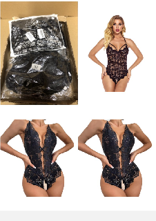 QUANTITY OF WOMANS CLOTHING ITEMS TO INCLUDE SEXY WOMANS BODY SUIT/NIGHT DRESS: LOCATION - A RACK