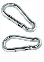 16 X FIXTE® BZP STEEL SNAP HOOKS SPRING LATCH CARABINER CARABINER CARBINE HEAVY DUTY - M10 (3/8 INCH) - PACK OF 2: LOCATION - A RACK