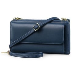 7 X FALAN MULE SMALL WOMEN CROSSBODY PHONE BAG, MINI LEATHER WOMEN'S WALLET RFID BLOCKING CROSS BODY BAGS, SHOULDER BAG PURSES ADJUSTABLE SHOULDER STRAP - TOTAL RRP £132: LOCATION - A RACK