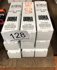 9 X UOMA STAY WOKE BRIGHTENING CONCEALER SHADE T2 BROWN SUGAR 5ML: LOCATION - A RACK