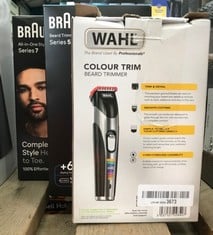 QUANTITY OF HEALTH & BEAUTY ITEMS TO INCLUDE WAHL COLOUR TRIM STUBBLE AND BEARD TRIMMER, TRIMMERS FOR MEN, BEARD TRIMMING KIT, MEN’S STUBBLE TRIMMERS, RECHARGEABLE TRIMMER, MALE GROOMING , BEARD CARE