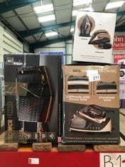 QUANTITY OF KITCHEN & APPLIANCES ITEMS TO INCLUDE TOWER T22008RG CERAGLIDE CORDLESS STEAM IRON WITH CERAMIC SOLEPLATE AND VARIABLE STEAM FUNCTION, BLACK AND ROSE GOLD:: LOCATION - B RACK