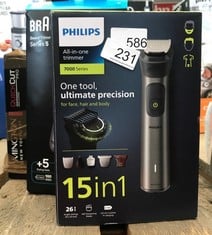 QUANTITY OF HEALTH & BEAUTY ITEMS TO INCLUDE PHILIPS SERIES 7000 ALL-IN-ONE TRIMMER, 15-IN-1 MULTIGROOM FOR FACE, HEAD AND BODY, ONE TOOL - ULTIMATE PRECISION, 26 LENGTH TINGS (0.5-20 MM) (MODEL M: L