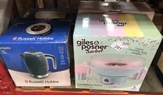 QUANTITY OF KITCHEN & APPLIANCES ITEMS TO INCLUDE GILES & POSNER EK2641GSBL CANDY FLOSS MAKER COTTON CANDY SWEET MACHINE, RETRO CARNIVAL FUNFAIR STYLE MACHINE FOR KIDS, PARTIES, HOME, FUN SNACKS TR: